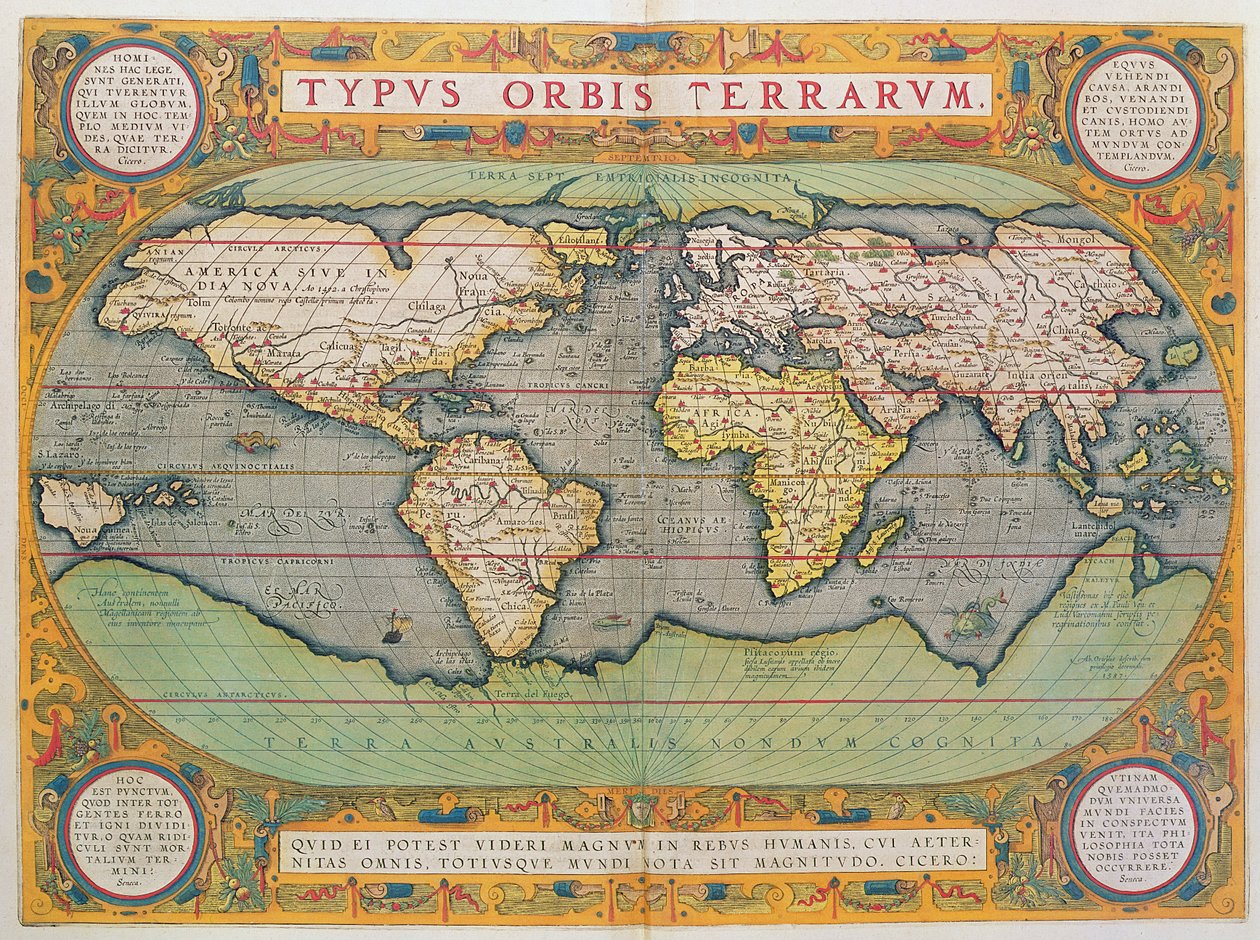 Typus Orbis Terrarum, carte du monde, de 