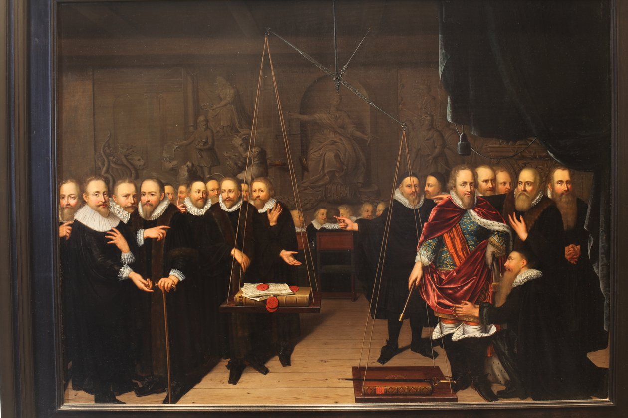 Allégorie de la dispute théologique entre les arminiens et leurs opposants - Abraham van der Eyk