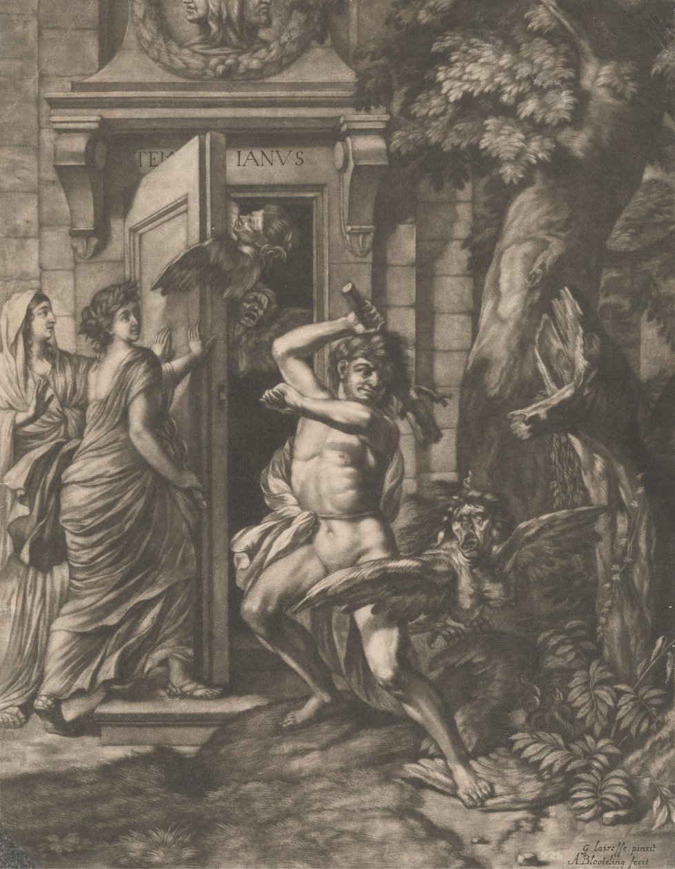 Hercule devant le temple de Janus - Abraham Blooteling