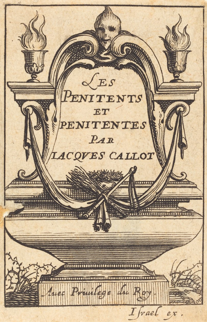 Frontispice pour "Les Pénitents" de Callot - Abraham Bosse