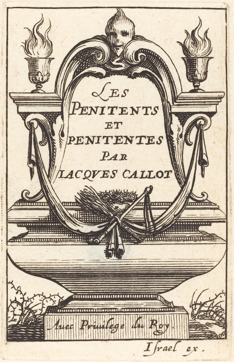 Frontispice pour "Les Pénitents" de Callot - Abraham Bosse