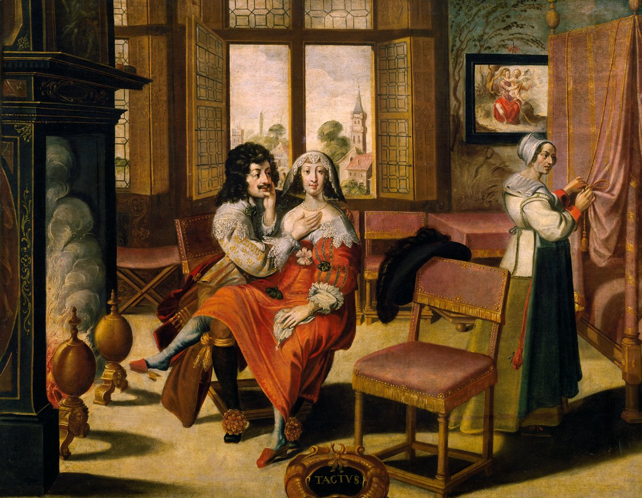 Le sens du toucher, vers 1635, par Abraham Bosse (1604-1676), d