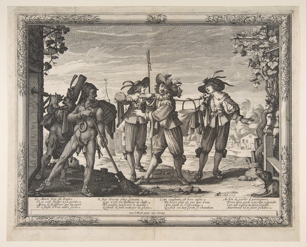 Le Pot-au-feu porté aux jeunes mariés, ou Le Racket - Abraham Bosse