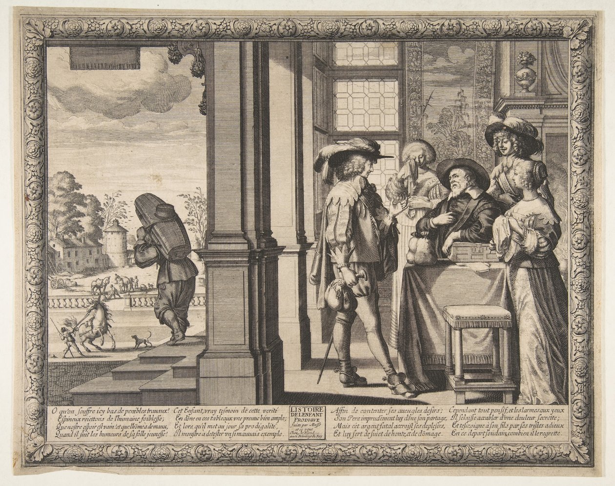Le Fils Prodigue Quitte la Maison, vers 1636 - Abraham Bosse