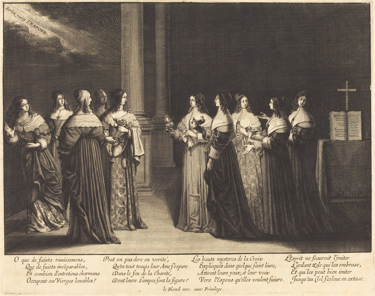 Les vierges sages et folles ensemble - Abraham Bosse