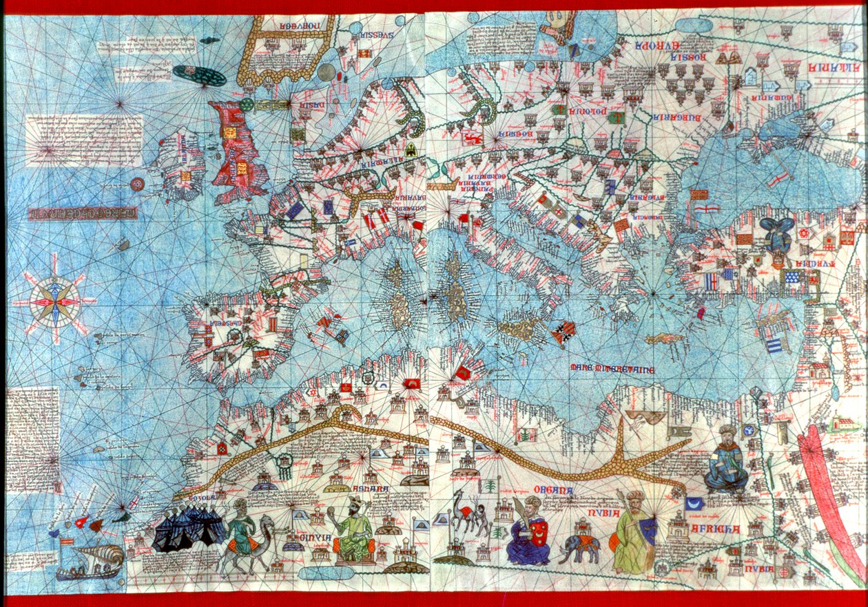 Atlas catalan, 1375 (carte) - Abraham & Cresques Jehuda (1360-1410) Cresques