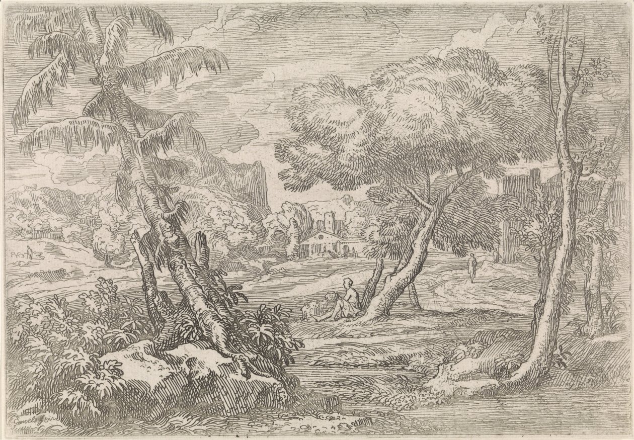 Paysage boisé - Abraham Genoels