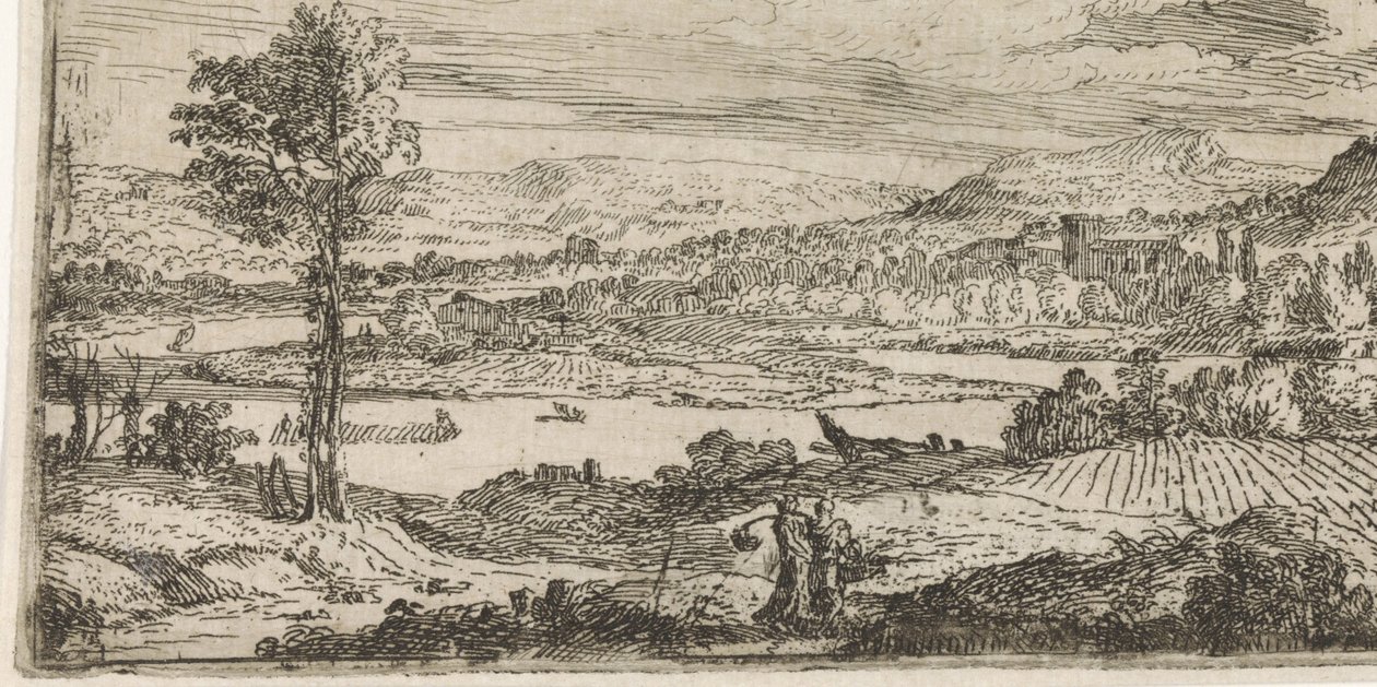 Paysage avec rivière - Abraham Genoels