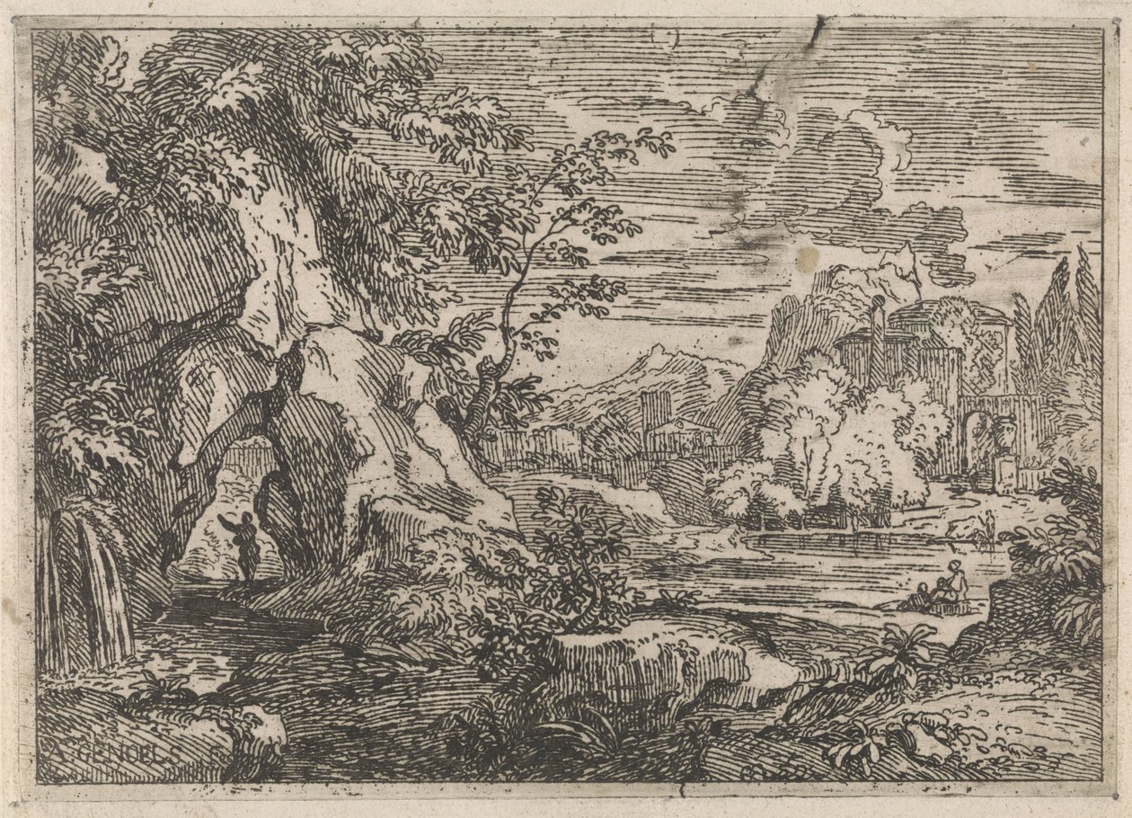 Route à travers un rocher - Abraham Genoels
