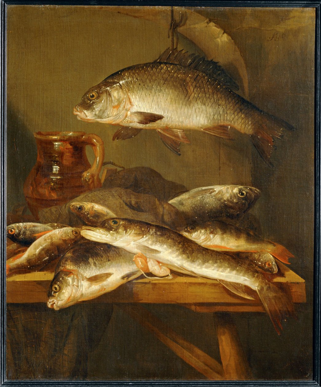 Nature morte au carpe … - Abraham Hendricksz van Beyeren