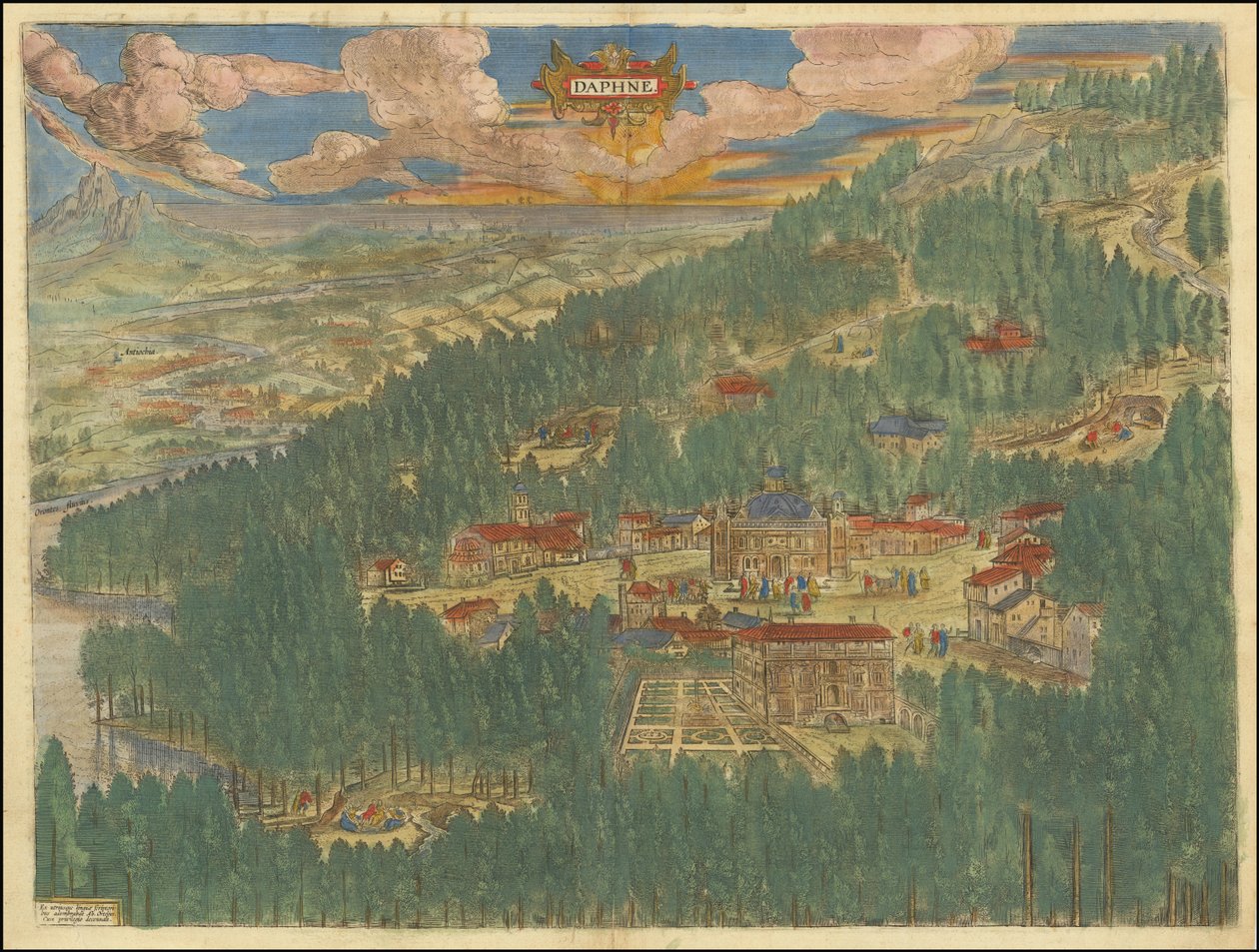 1624 vue imaginaire de Daphné à Antioche par Abraham Ortelius - Abraham Ortelius
