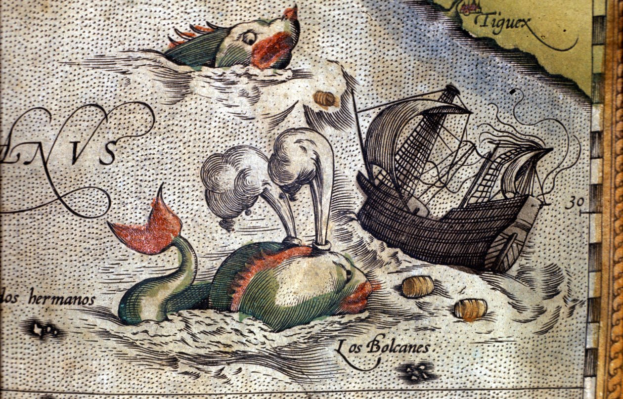 Une baleine attaque un navire. Planche d