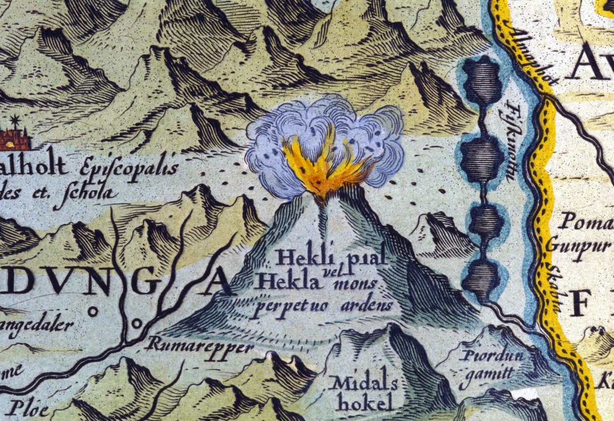 Volcan Hekla en Islande. Atlas d