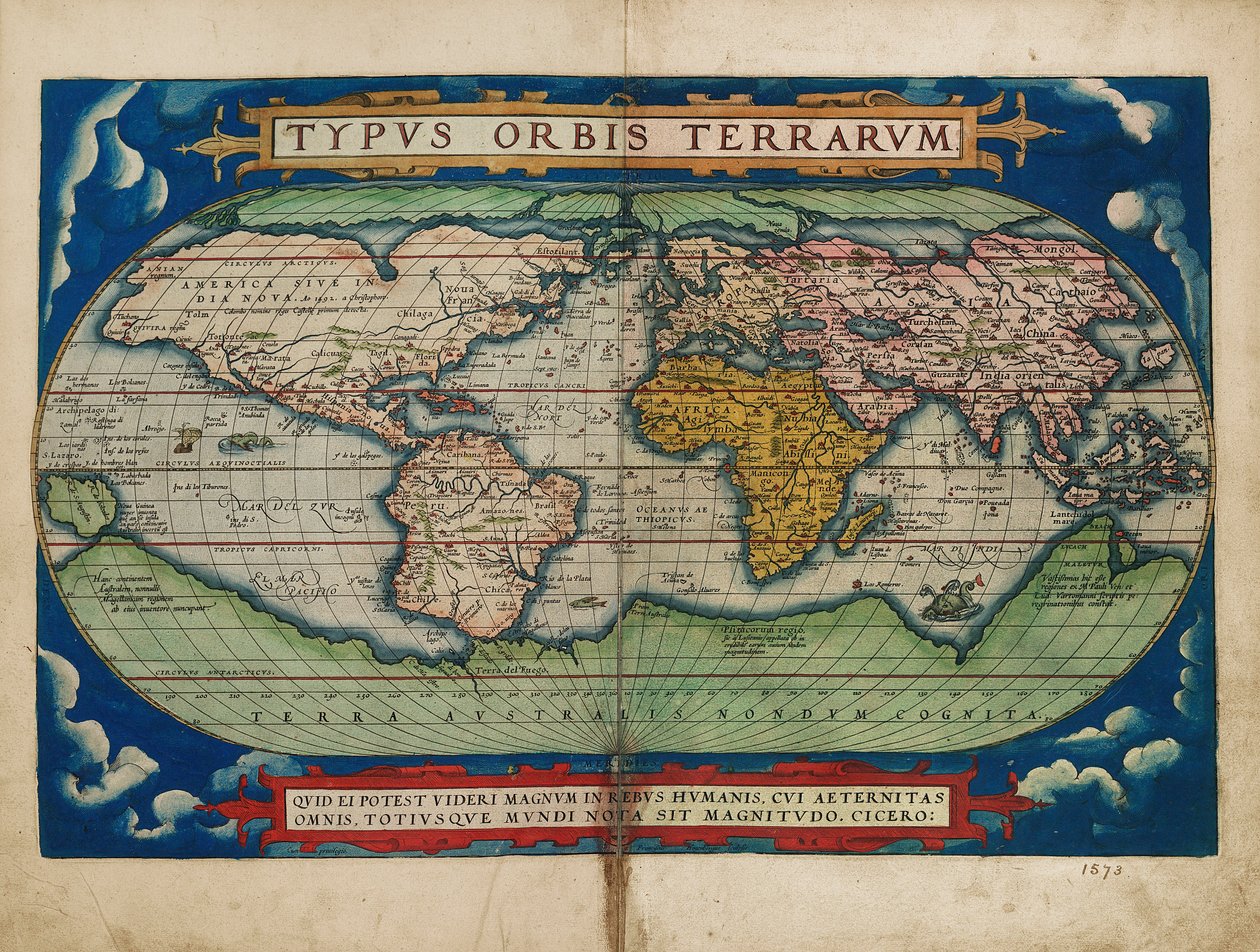Image du globe terrestre - Abraham Ortelius