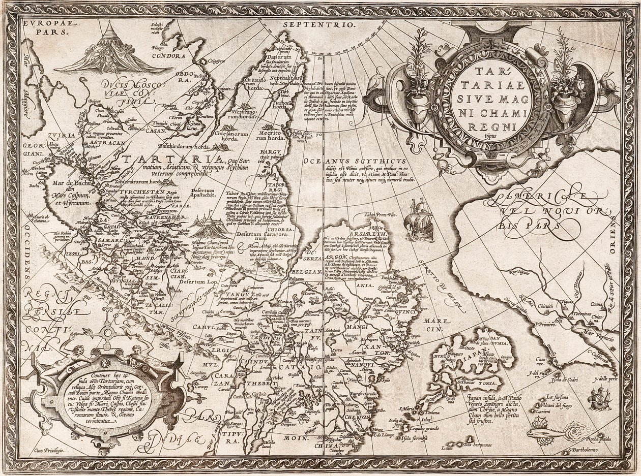 Carte de la Russie De: Theatrum Orbis Terrarum, 1598 - Abraham Ortelius