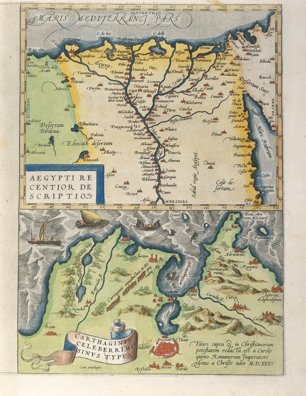 Carte du delta du Nil et de l