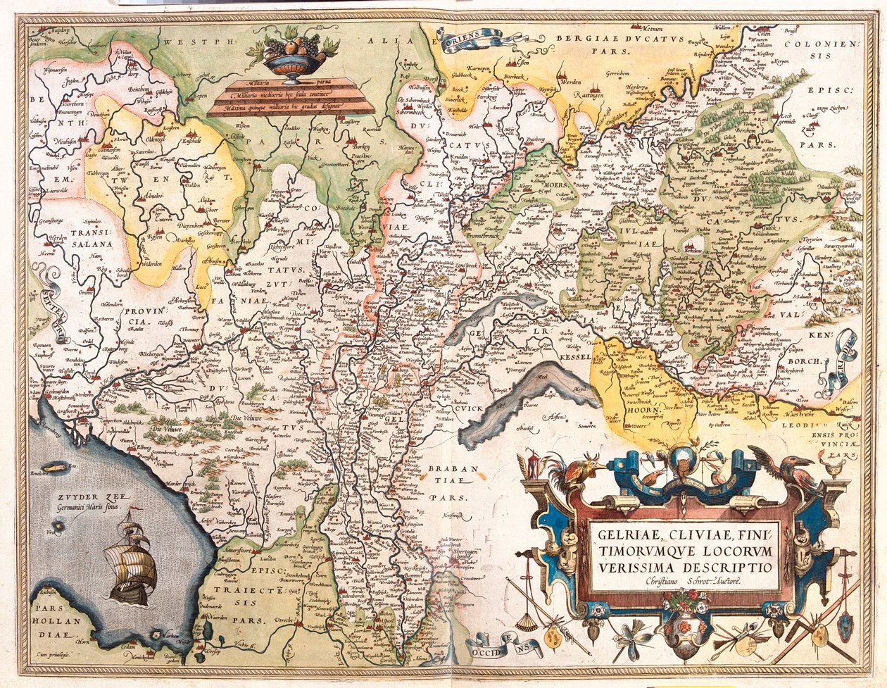 Pays-Bas (Province : Hollande du Nord, Flevoland, Overijssel, Gelderland, Limburg), Allemagne (État : Basse-Saxe, Rhénanie-du-Nord-Westphalie) - Abraham Ortelius