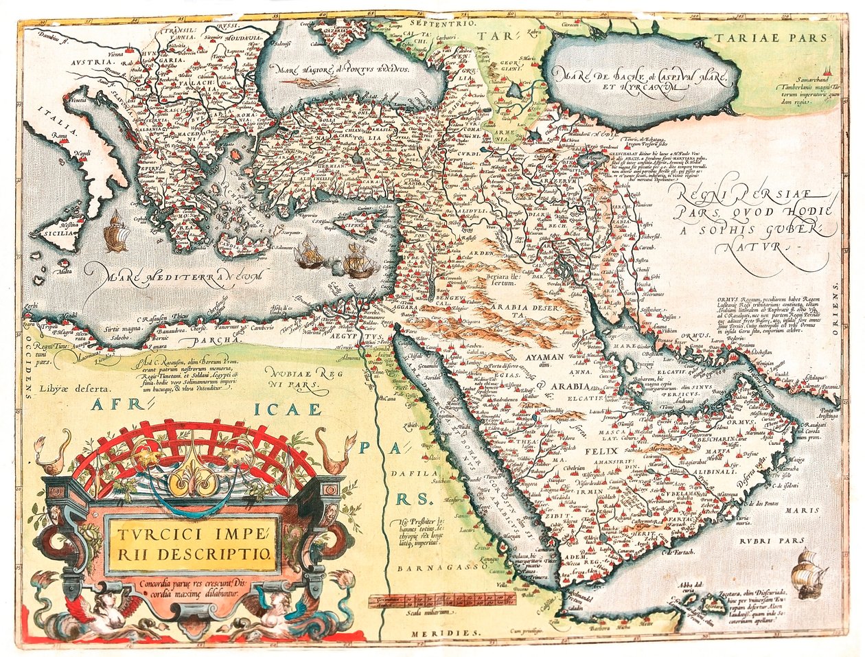 Turcici imperii descriptio Carte géographique du territoire de l