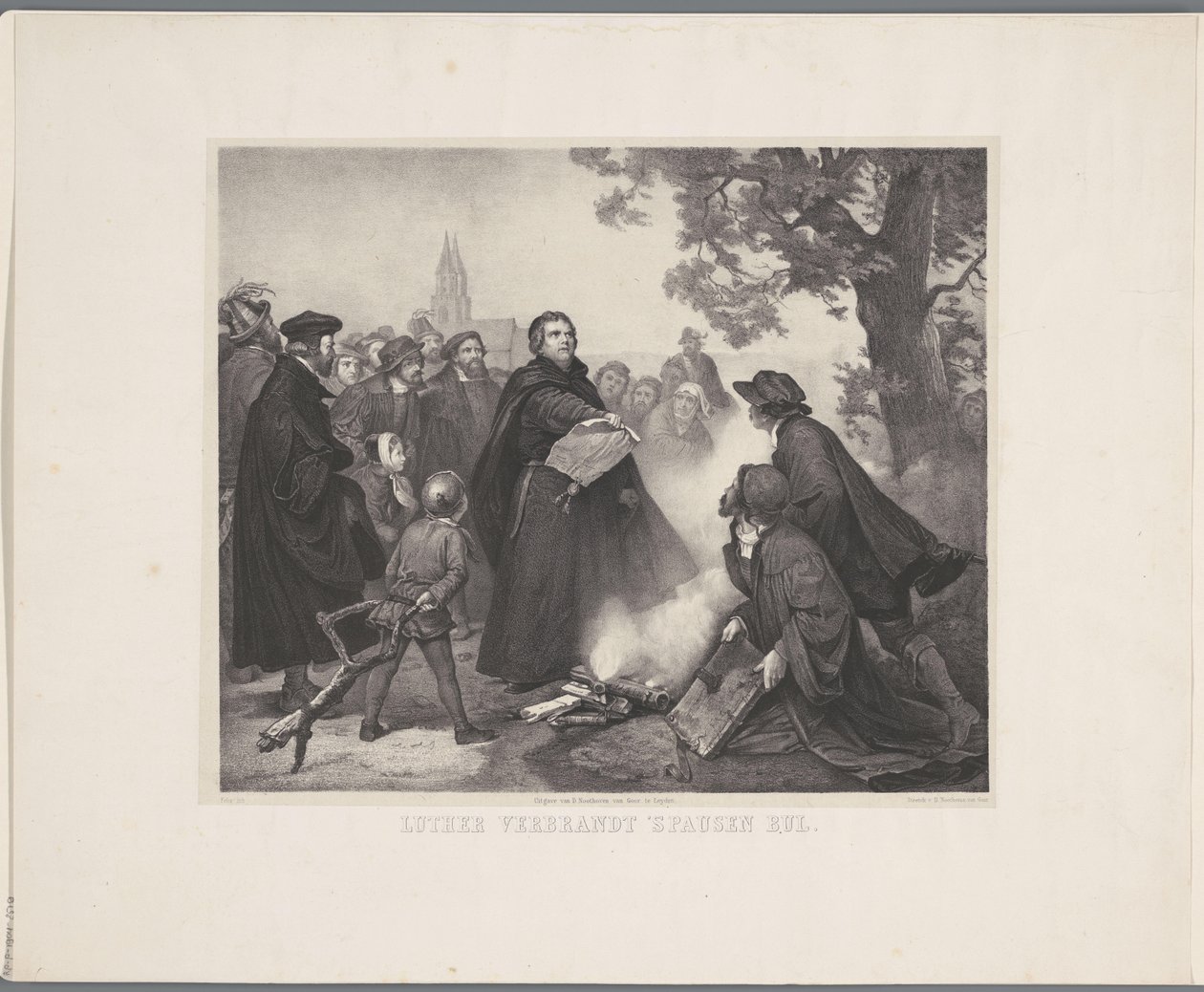Luther brûle la bulle papale - Abraham Pieter Felix