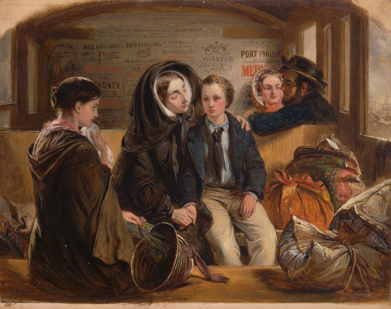 Deuxième classe - La séparation. Ainsi nous nous séparons riches en chagrin, nous séparant pauvres, 1855 - Abraham Solomon
