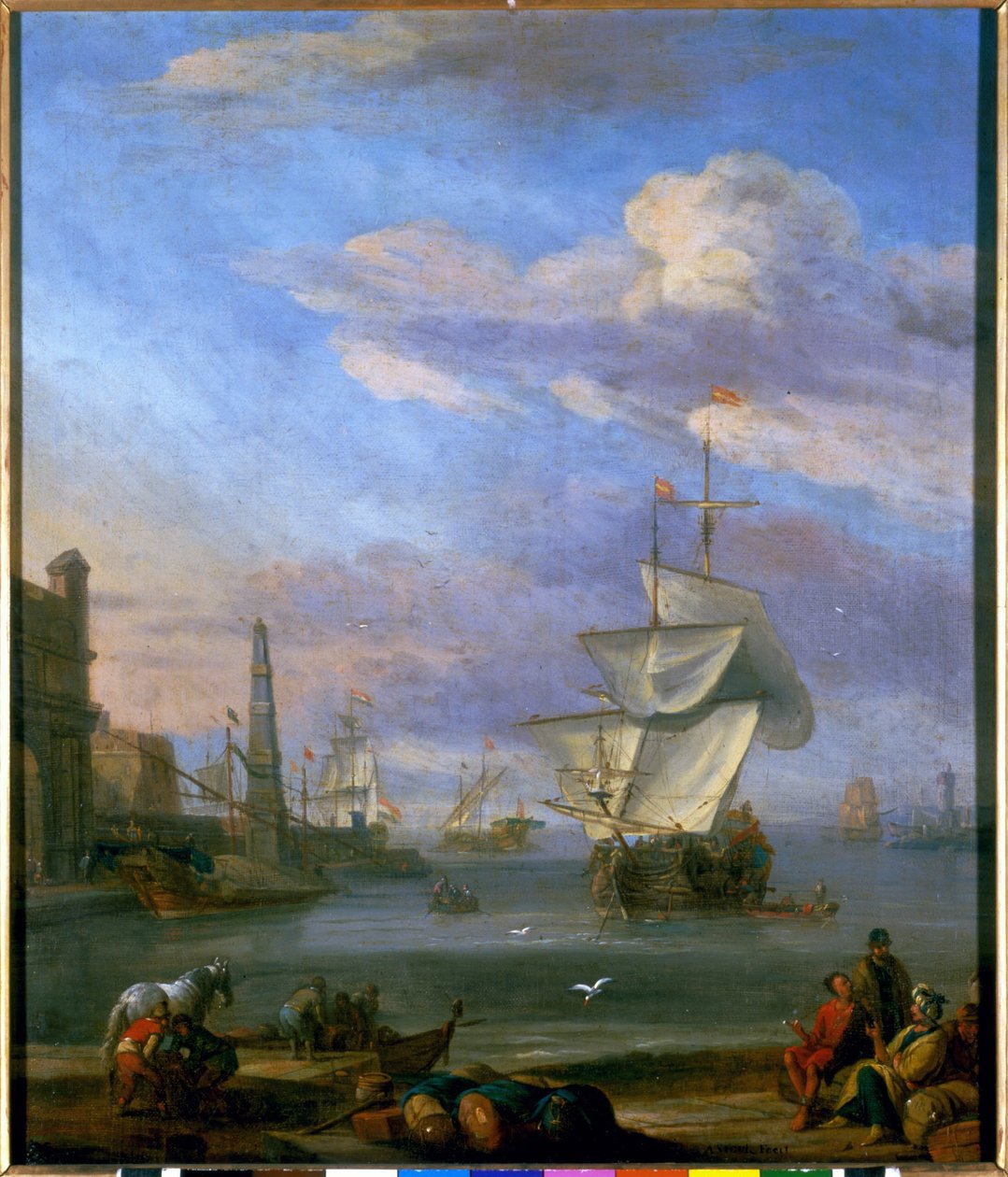 Un port hollandais, peinture d
