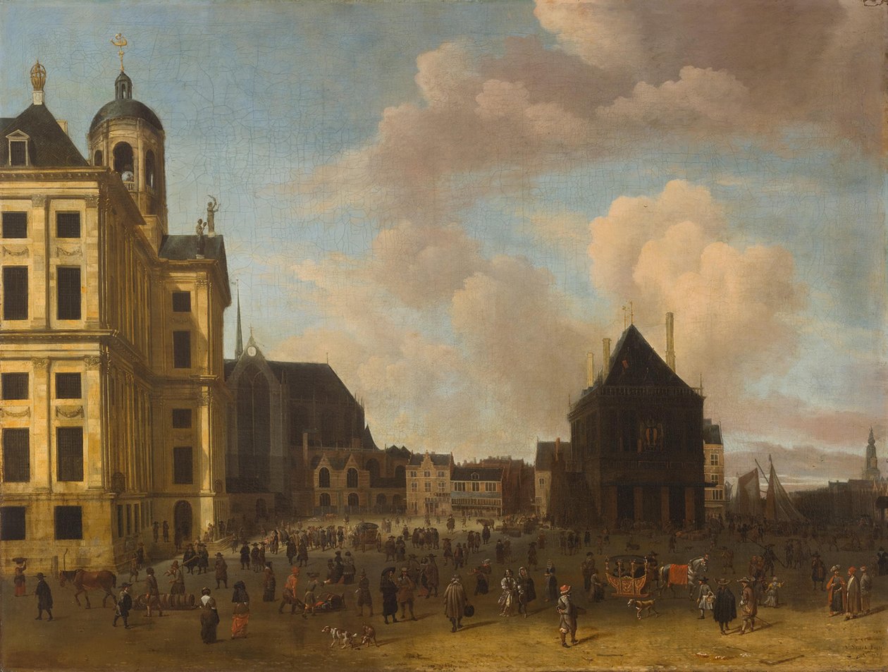 La place du Dam - Abraham Storck