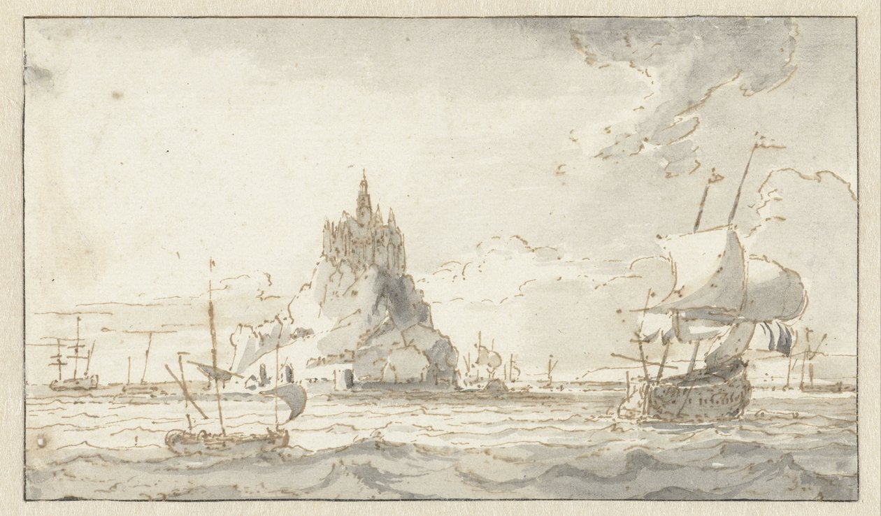 Vue du Mont-Saint-Michel - Abraham Storck
