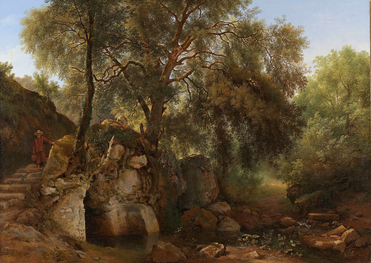Vue dans le parc de la Villa Chigi à Ariccia - Abraham Teerlink