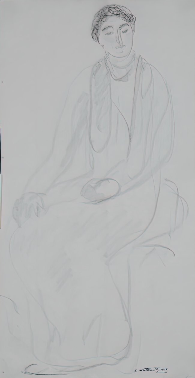 Femme assise, 1907 - Abraham Walkowitz