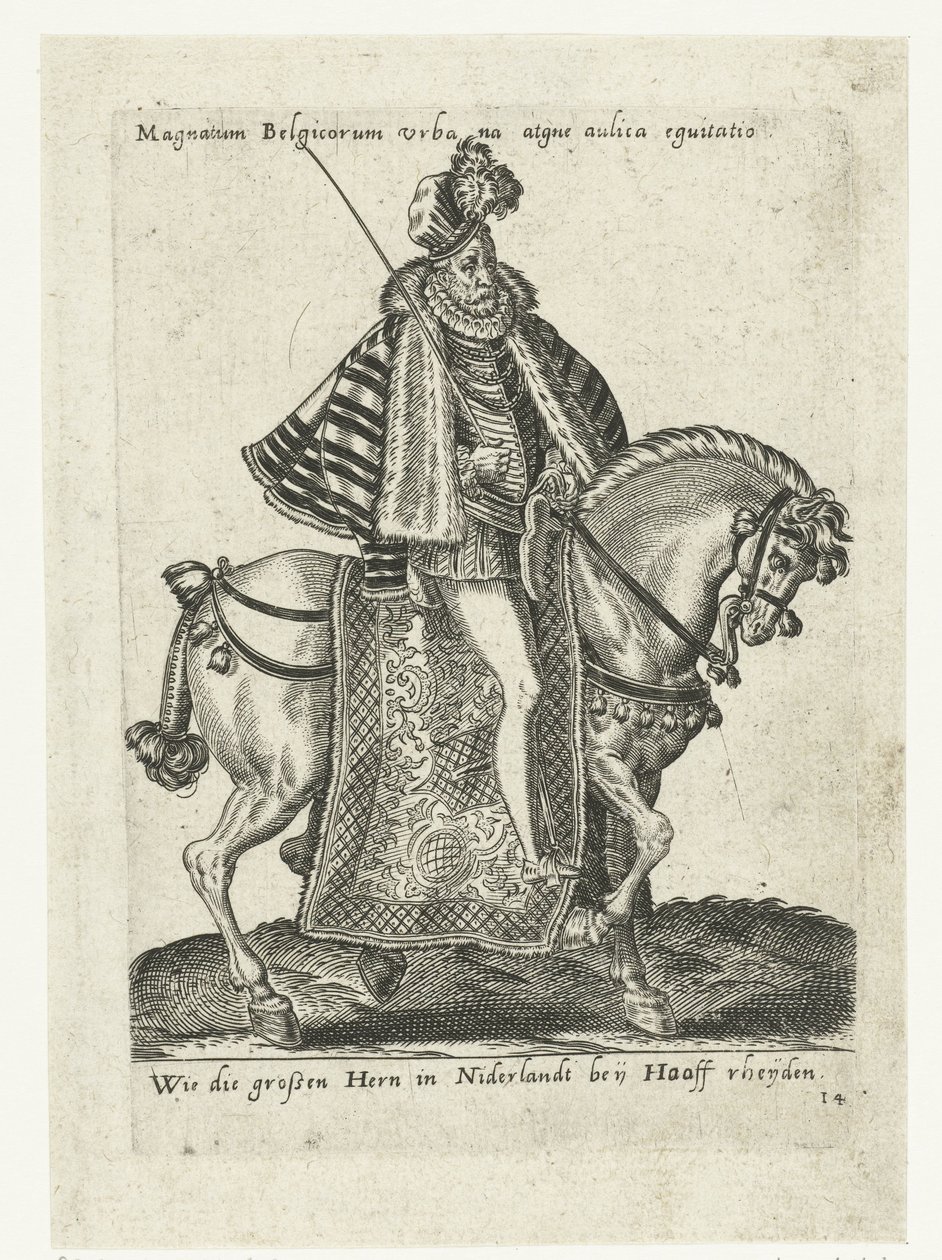 Gentilhomme néerlandais à cheval - Abraham de Bruyn (attributed to)