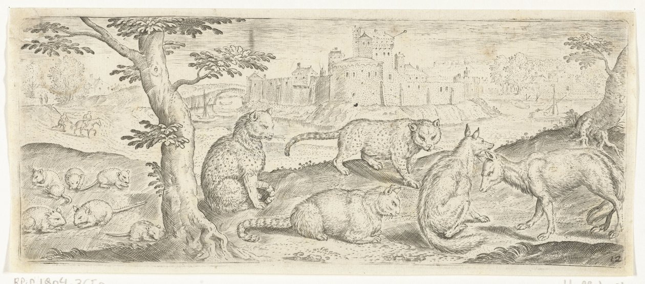 Ratten, katten en vossen, Animaux (titre de la série) - Abraham de Bruyn (possibly)