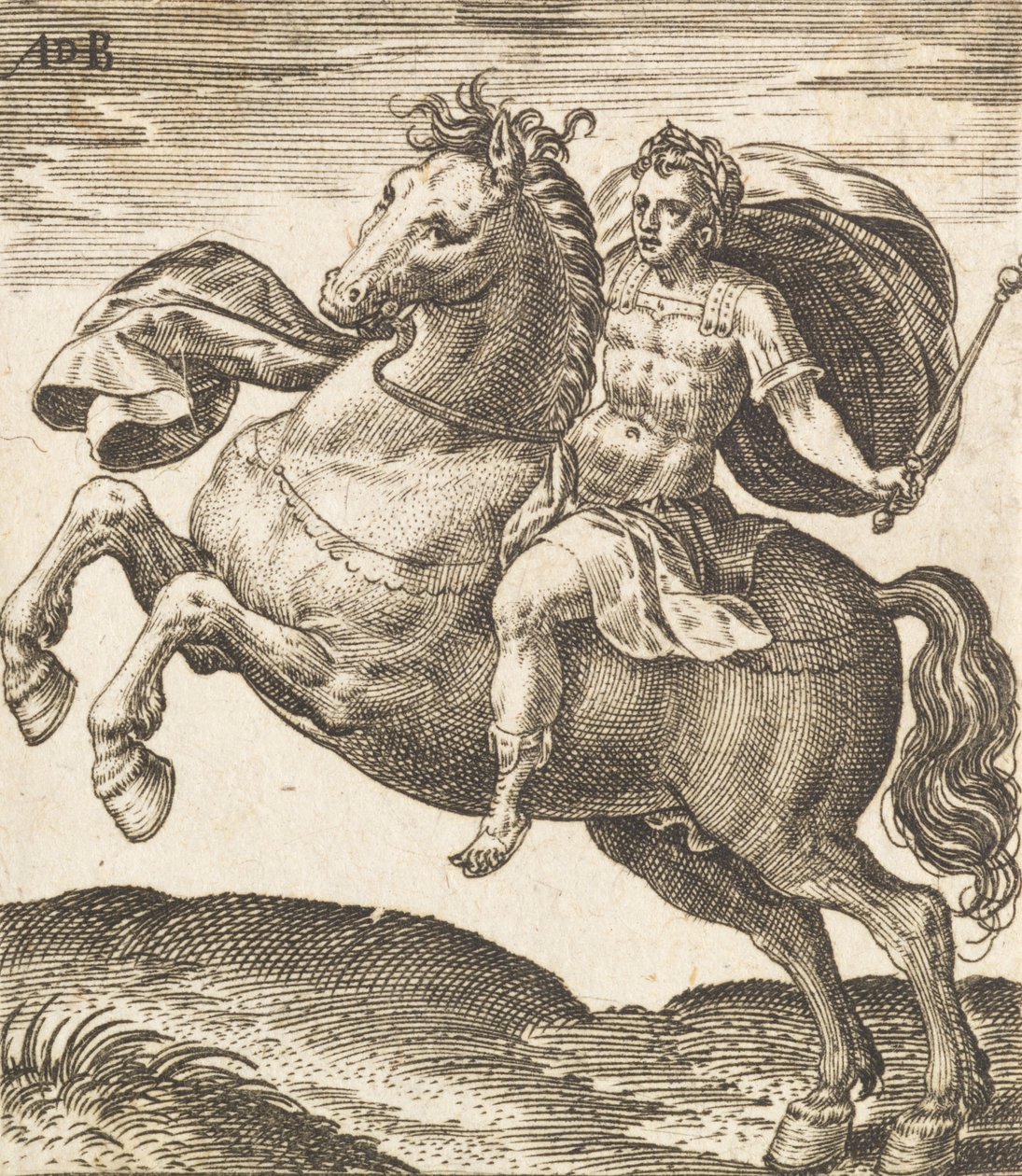 Domitien de Douze Césars à cheval - Abraham de Bruyn