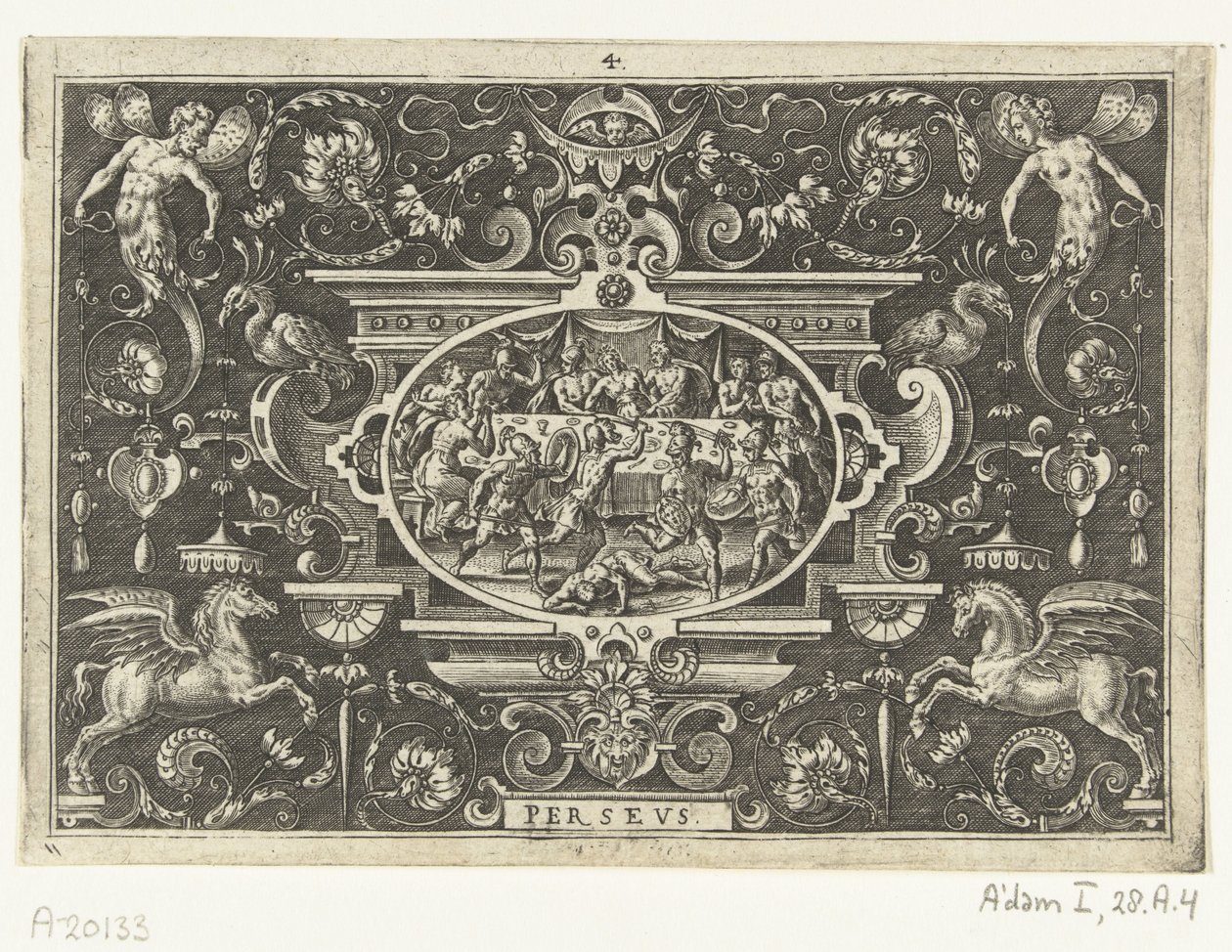 Phinée perturbe le mariage de Persée et Andromède (PERSEUS) - Abraham de Bruyn