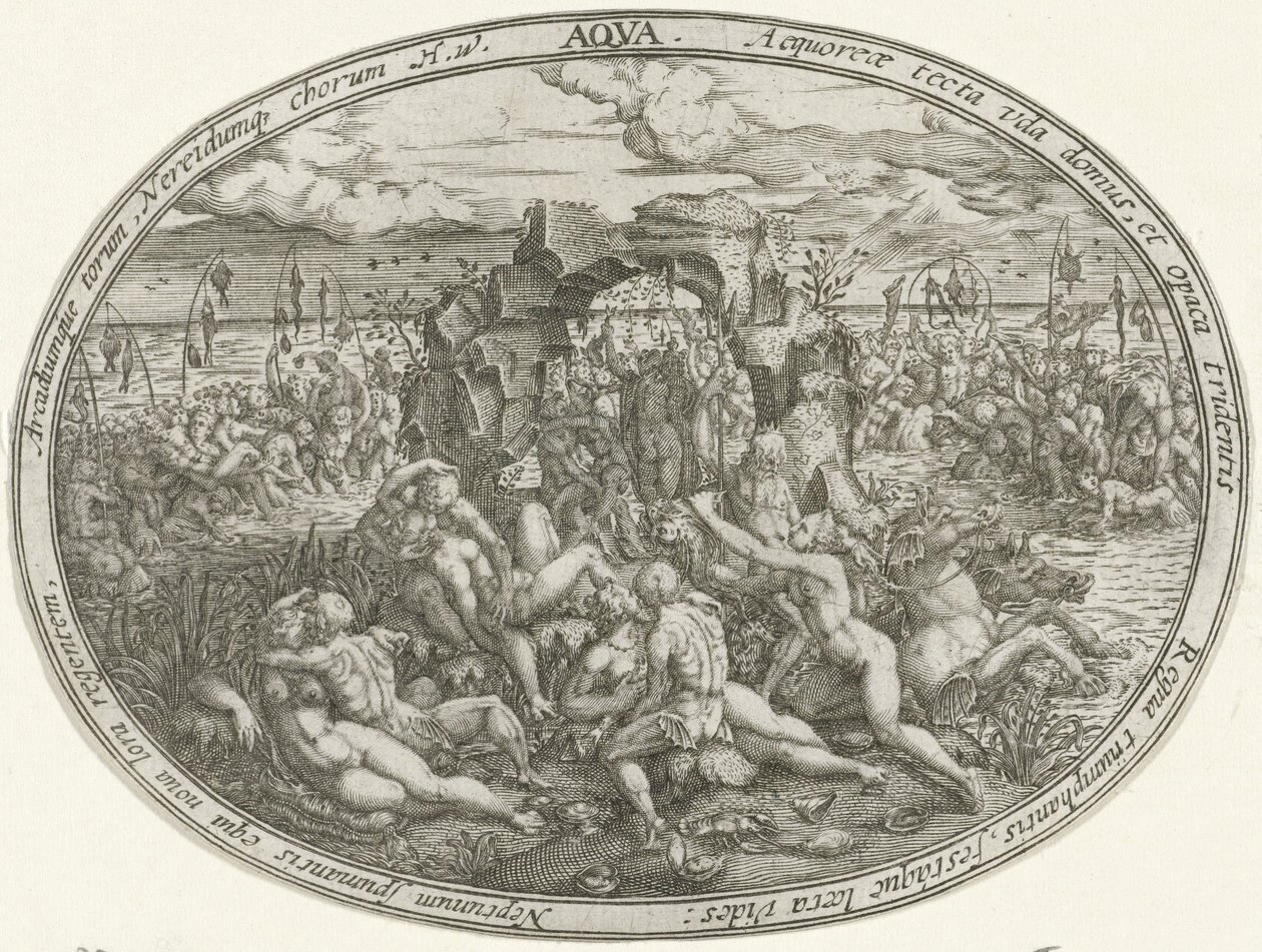 Neptune avec néréides et tritons : l