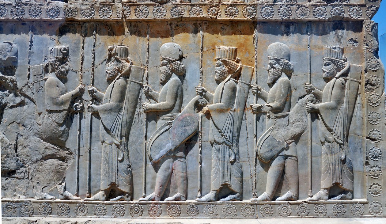 Sculpture murale représentant la garde royale, Tachara, Persépolis, VIe-Ve siècle av. J.-C. - Achaemenid