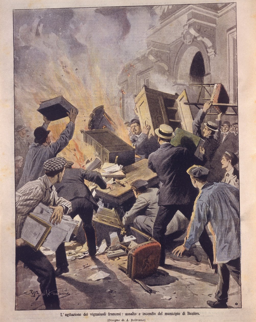 Illustration de couverture des vignerons incendiant l