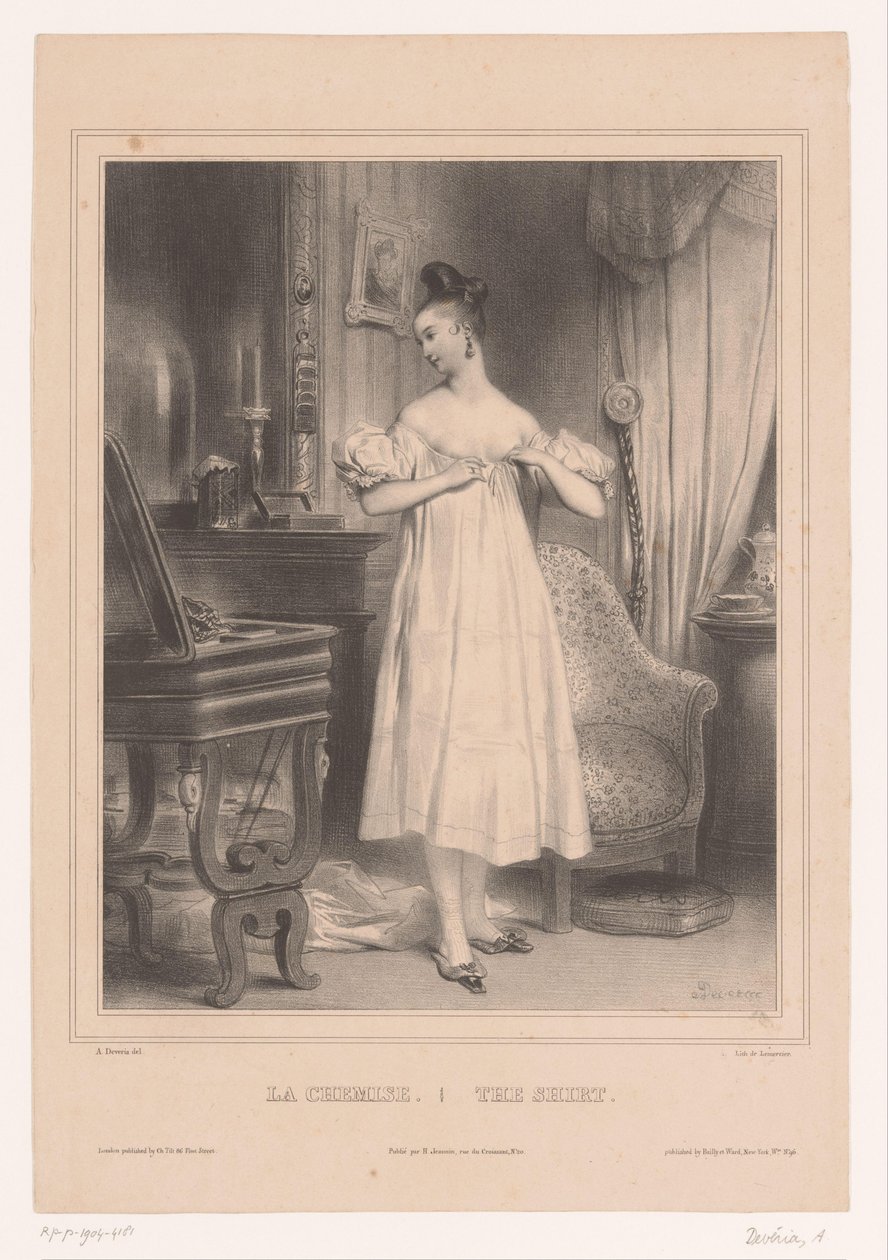 Jeune femme en chemise - Achille Devéria