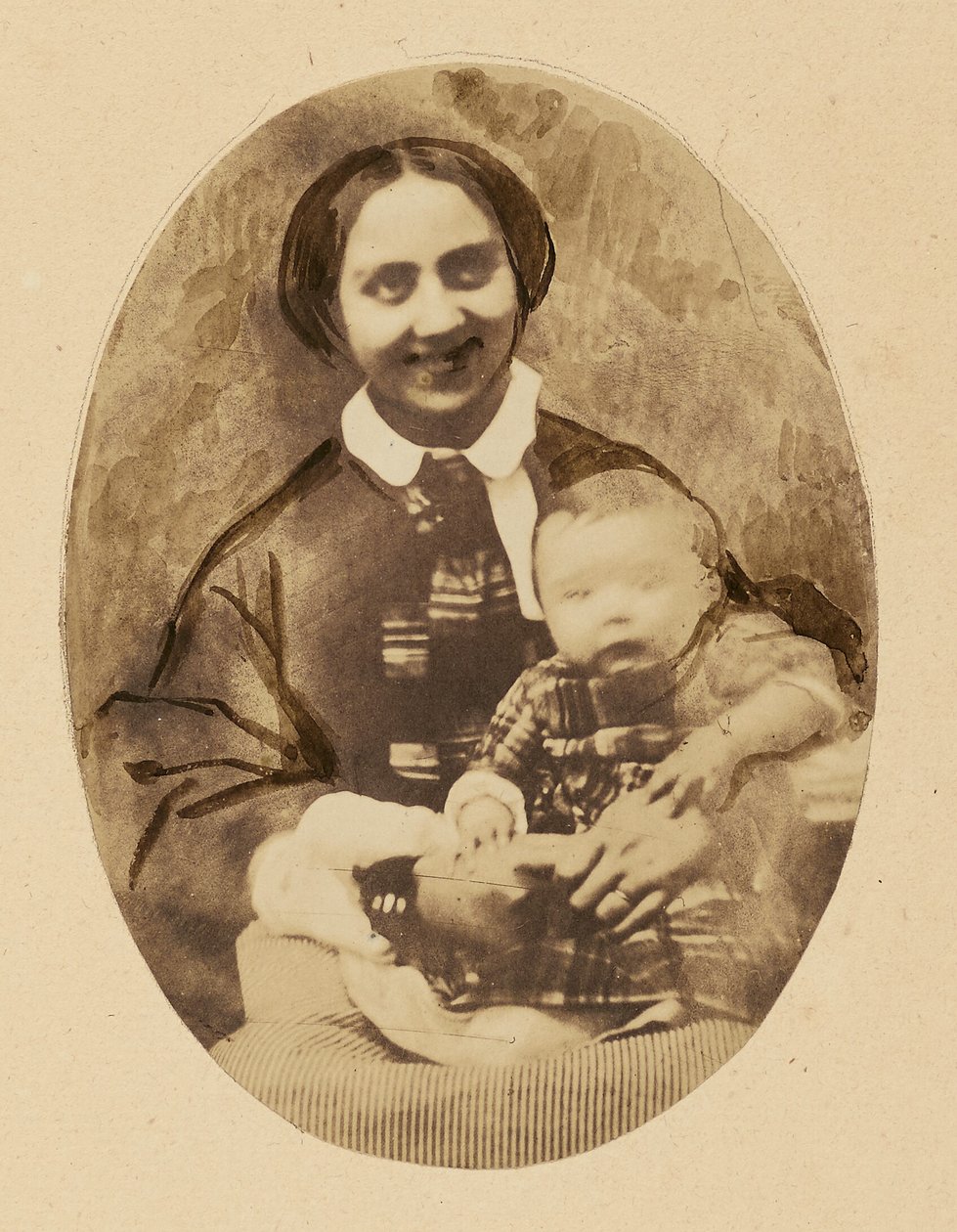[Portrait de Marie Devéria avec son fils] - Achille Devéria
