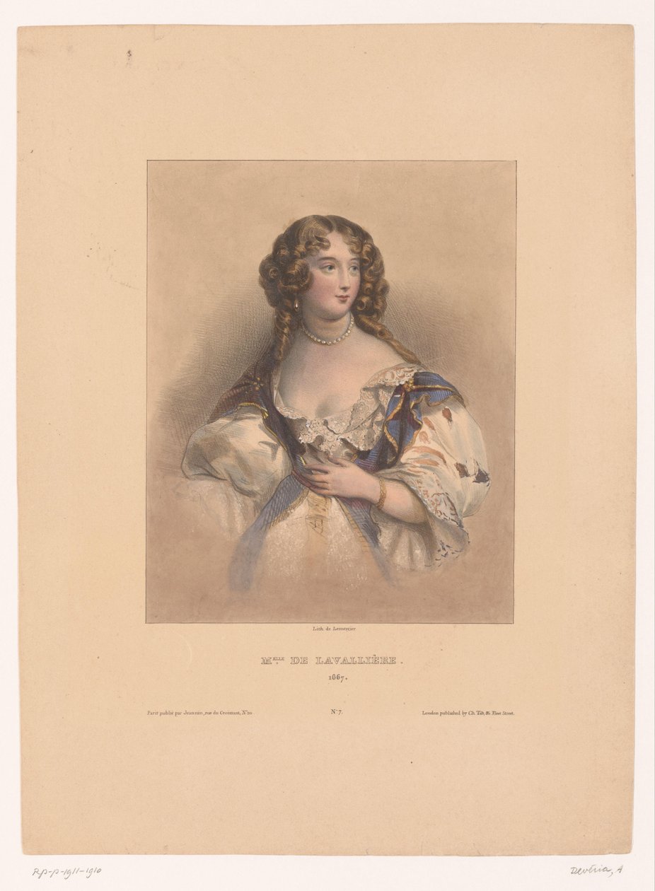 Portrait de Louise de La Vallière - Achille Devéria