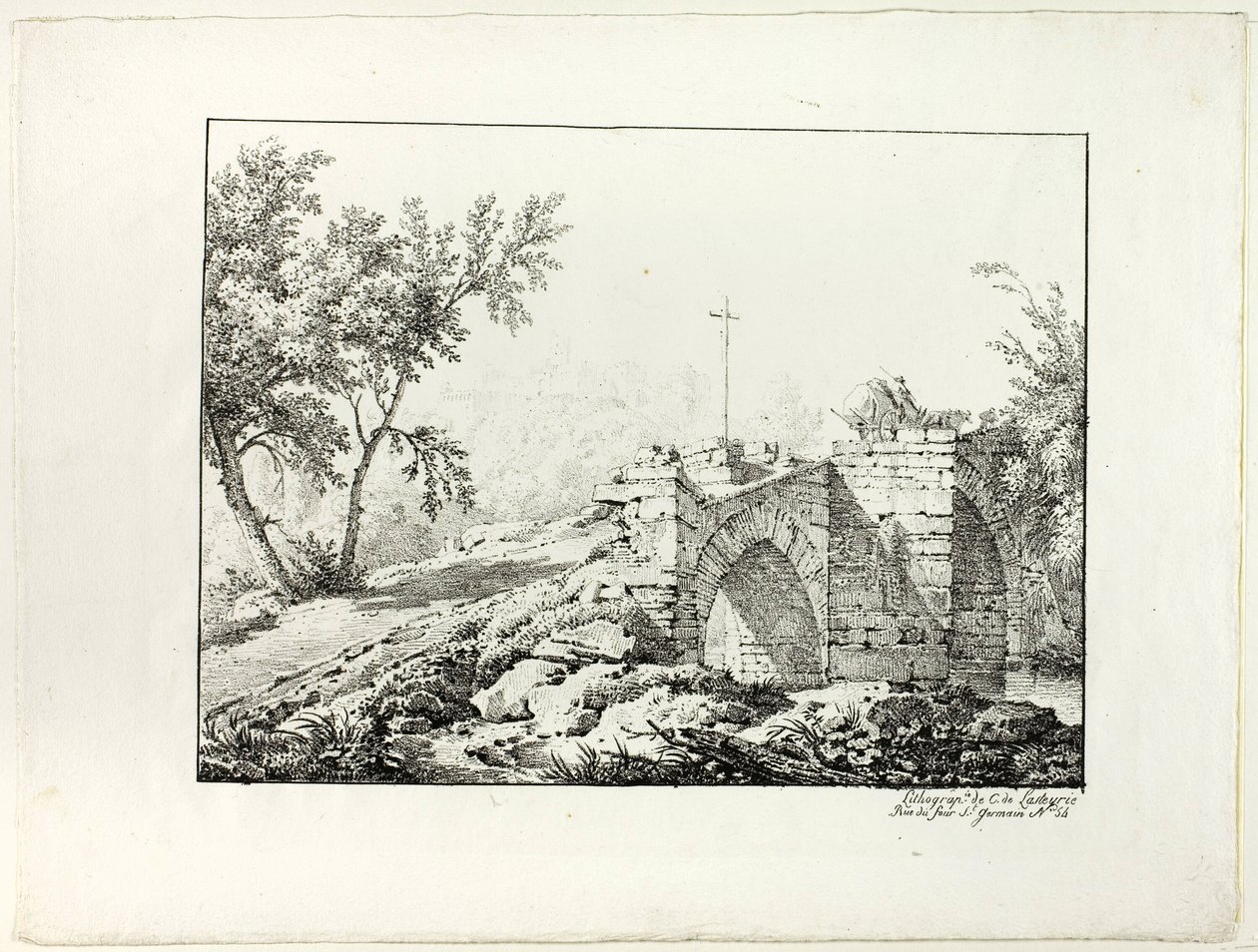 Paysage avec pont - Achille Etna Michallon