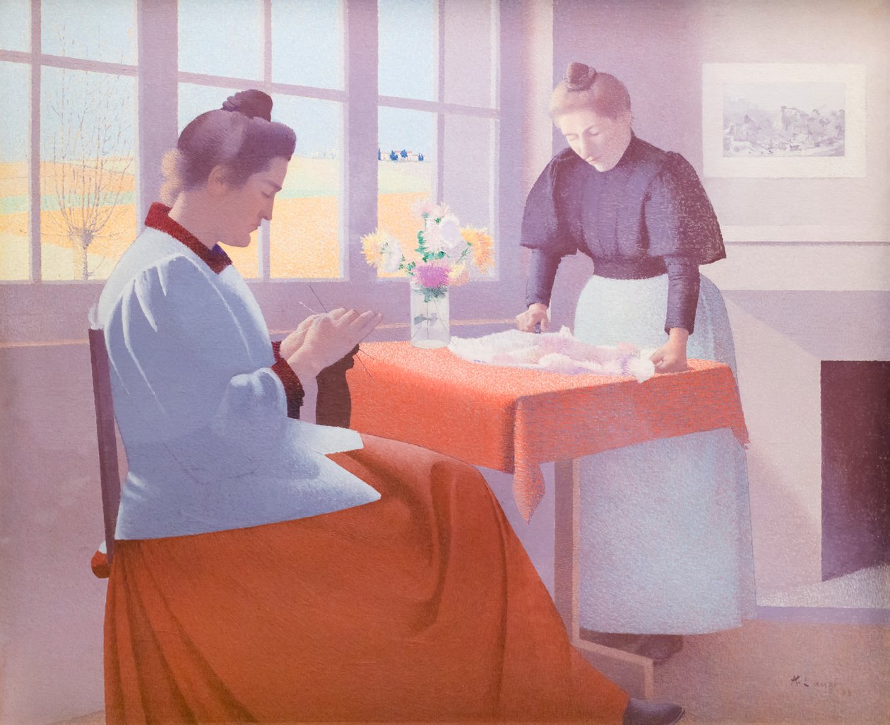 Près de la fenêtre - Achille Lauge