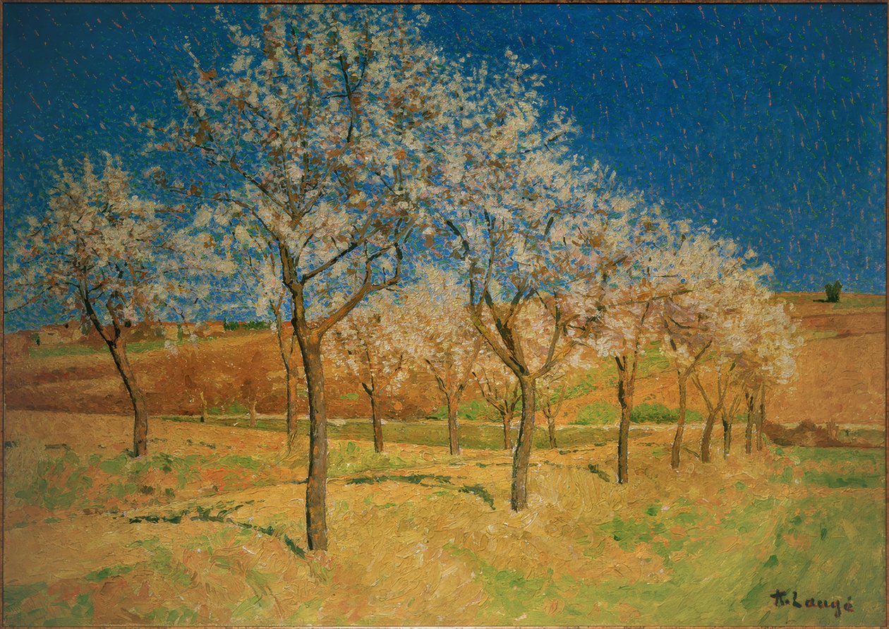 Paysage aux arbres en fleurs - Achille Lauge