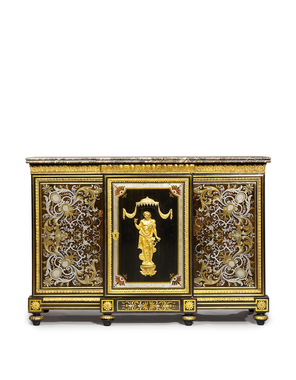 Cabinet latéral Louis XVI, commandé par le Marchand-Mercier Claude-François Julliot, incorporant des panneaux de marqueterie Louis XIV, c.1775-1800 - Adam (attr. to) Weisweiler