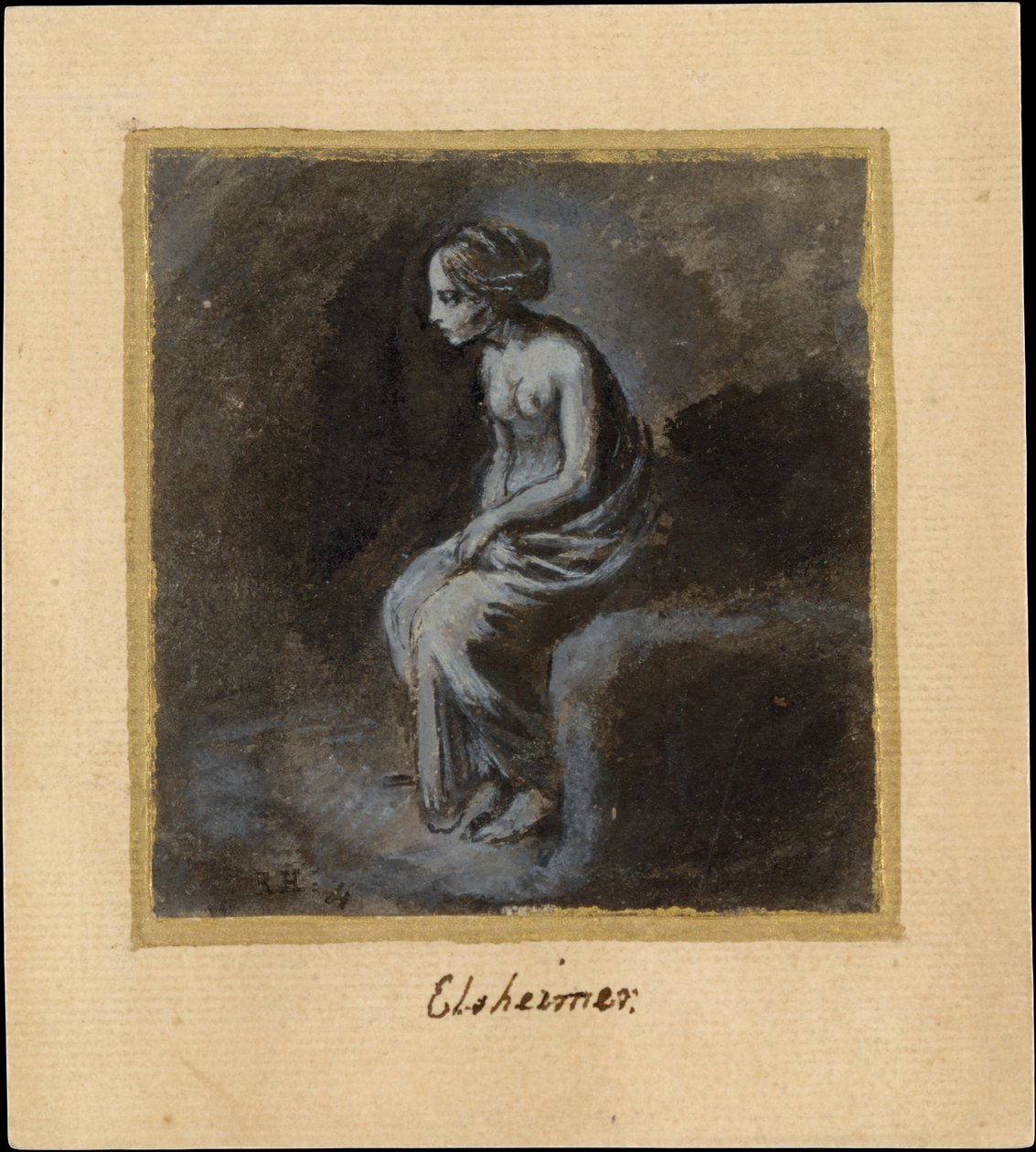 Jeune femme assise, fin du 16e-début du 17e siècle - Adam Elsheimer