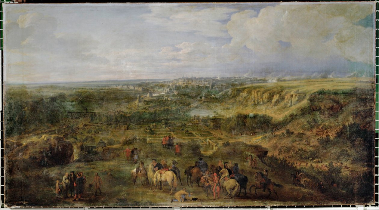 Vue de la ville de Luxembourg, cote des bains de Mansfeld … - Adam Frans van der (circle of) Meulen