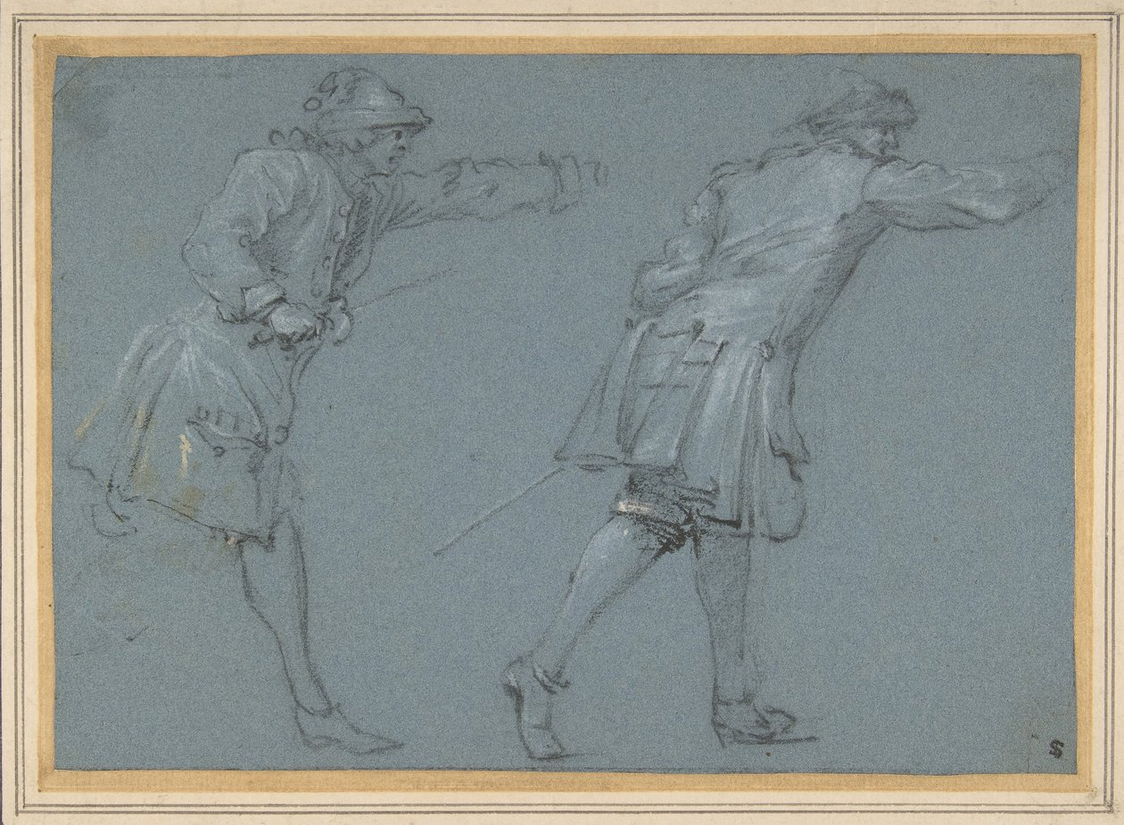 Étude de deux soldats s