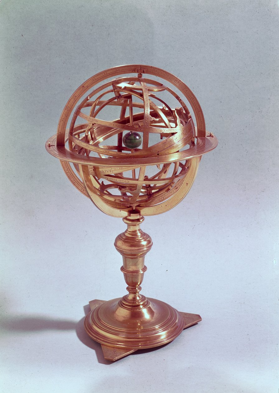 Sphère armillaire réalisée selon le système ptolémaïque, Rome, 1648 - Adam Heroldt