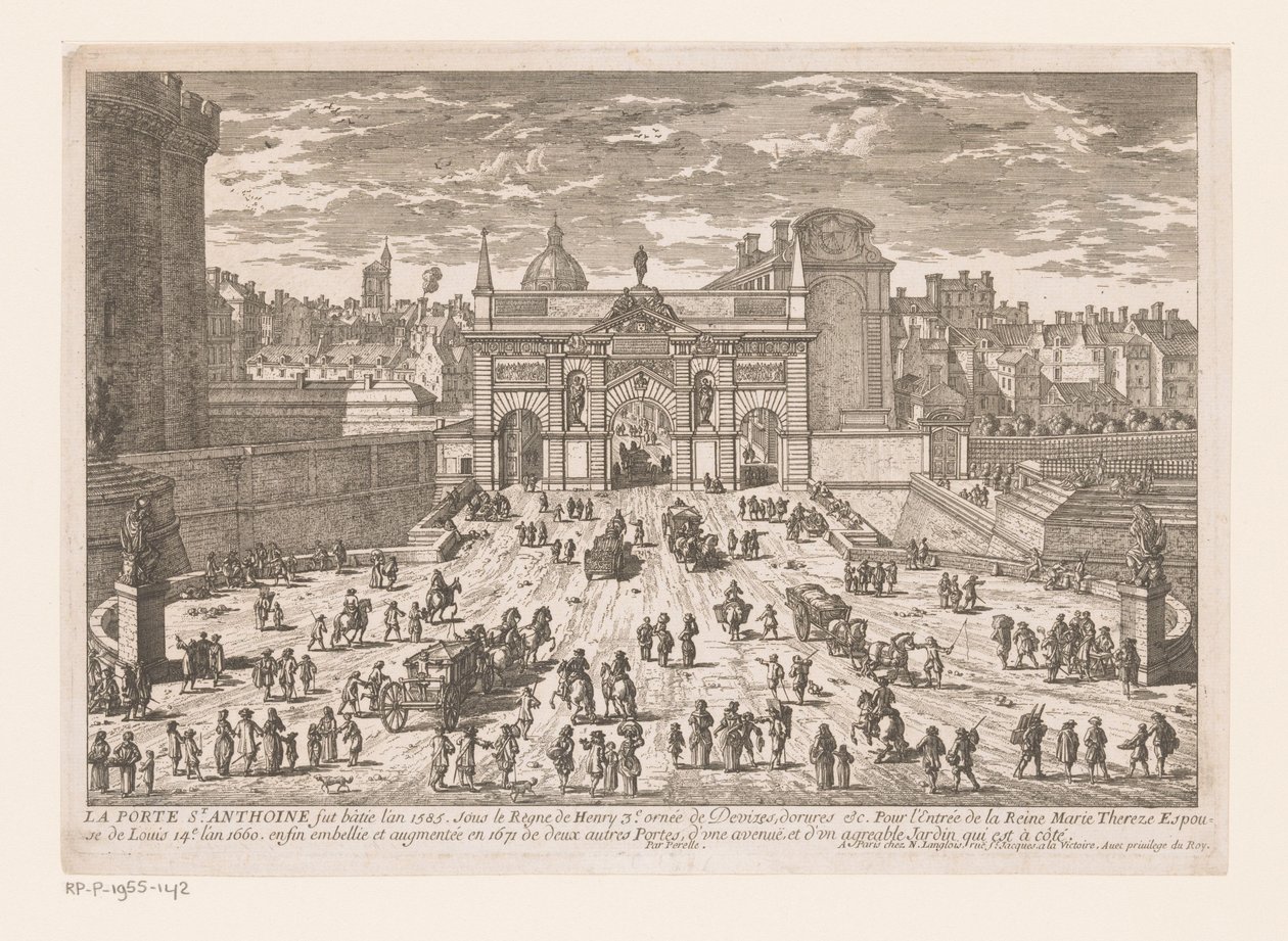 Vue de la Porte Saint-Antoine - Adam Perelle