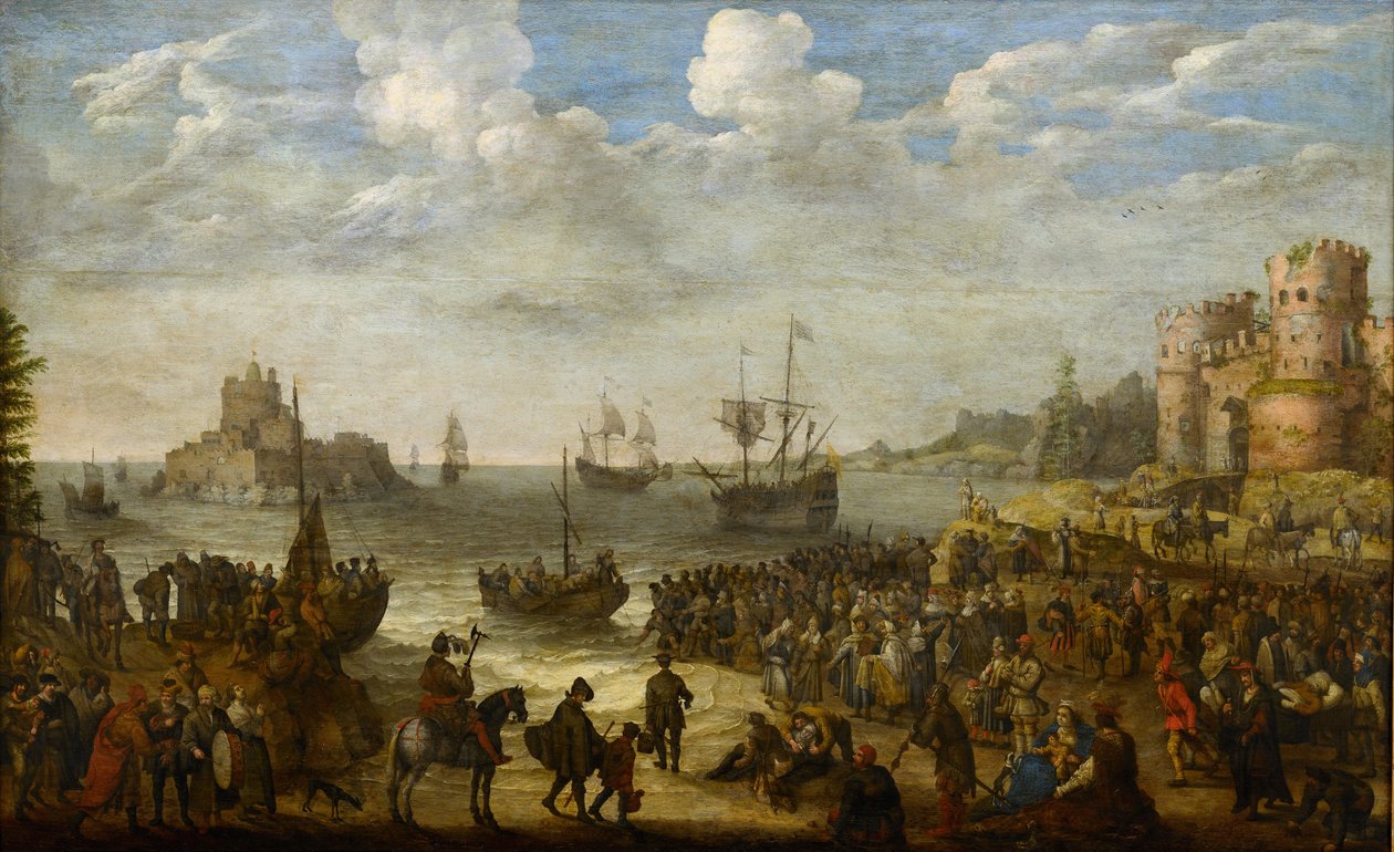 Le Christ prêchant depuis un bateau sur la mer de Galilée - Adam Willaerts
