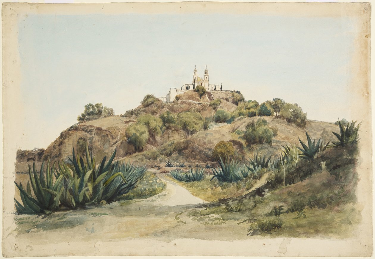 Grande Pyramide et Église, Cholula - Adela Breton